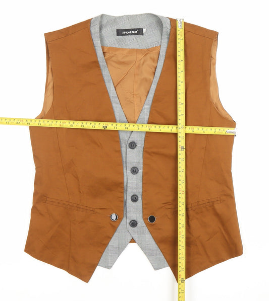 Mens UK Size XL INMUR Regular Brown Suit Waistcoat