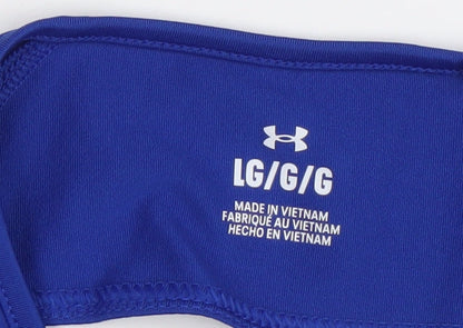 Under Armour Women Blue Large Short Sleeve Mesh Back Gym T-Shirt