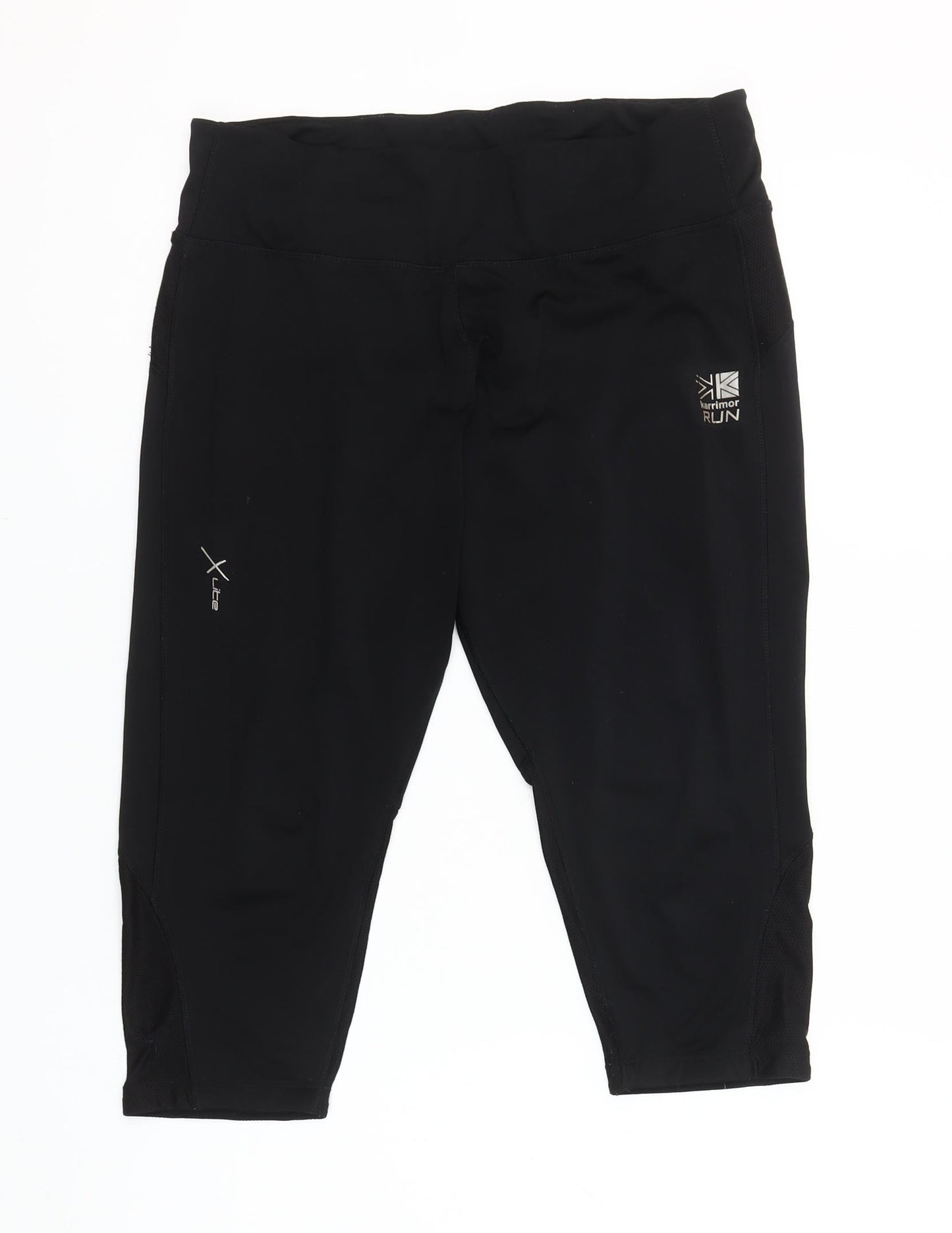 Karrimor Women Black Capri Running Leggings Size 14 Stretch Fit