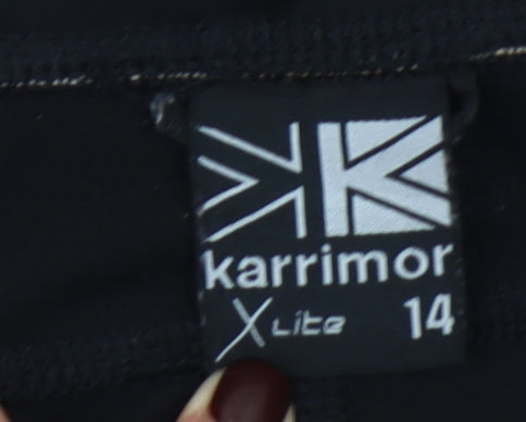 Karrimor Women Black Capri Running Leggings Size 14 Stretch Fit