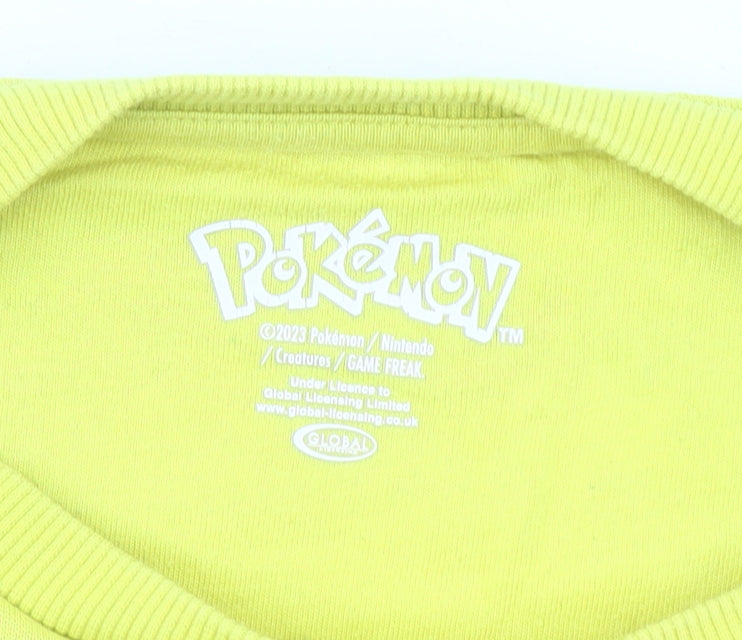 Pokémon Girls Yellow Pikachu Sequin Pullover Sweatshirt 9-10 Years