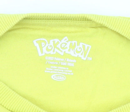 Pokémon Girls Yellow Pikachu Sequin Pullover Sweatshirt 9-10 Years