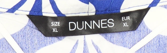 Dunnes Stores Women’s Blue Floral Ruffle Short Dress Size XL