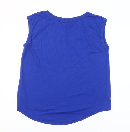 Nike Women's Blue Sleeveless Tank Top Large Sports Activewear