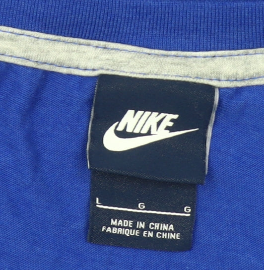 Nike Women's Blue Sleeveless Tank Top Large Sports Activewear