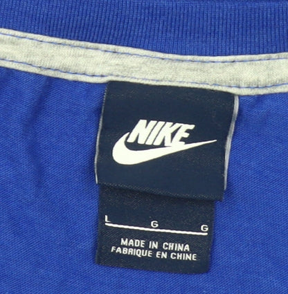 Nike Women's Blue Sleeveless Tank Top Large Sports Activewear