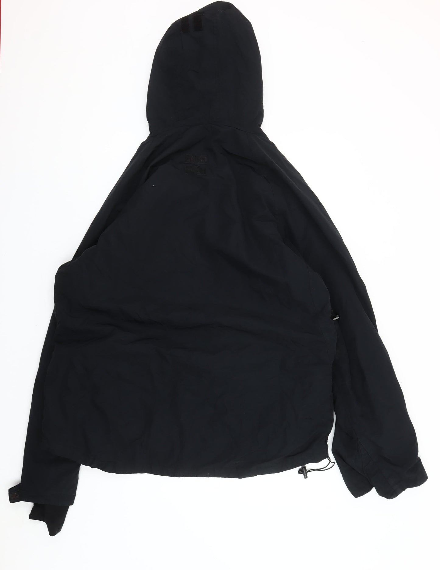 Moah Men’s Black XL Hooded Parka Jacket with Zip Pockets