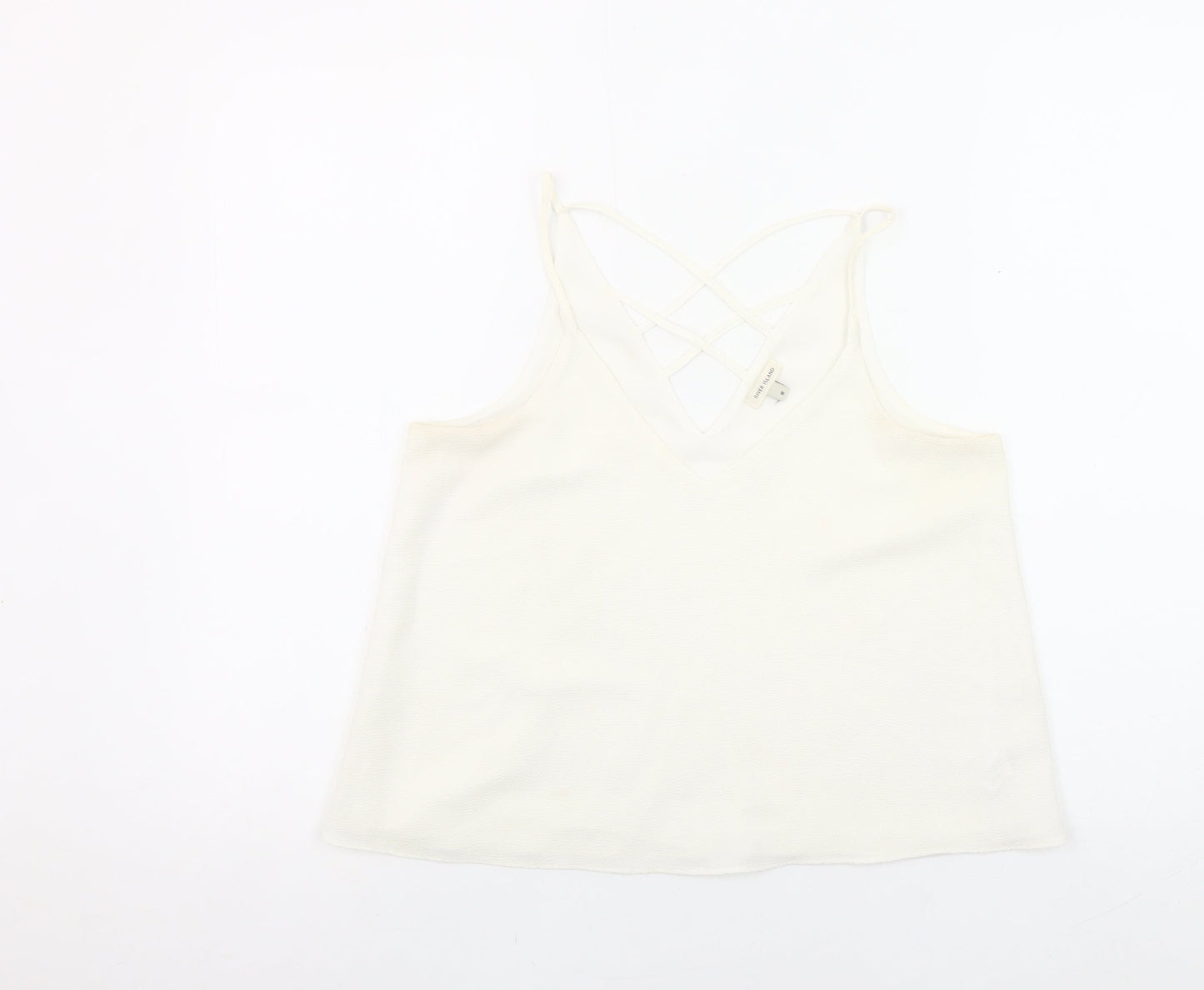 River Island Women’s Ivory Strappy Camisole Vest Top Size 8