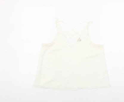 River Island Women’s Ivory Strappy Camisole Vest Top Size 8
