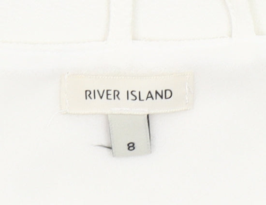 River Island Women’s Ivory Strappy Camisole Vest Top Size 8