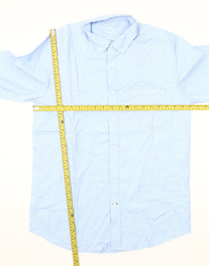 Dunnes Stores Men's Blue Regular Fit Oxford Button-Up Shirt M