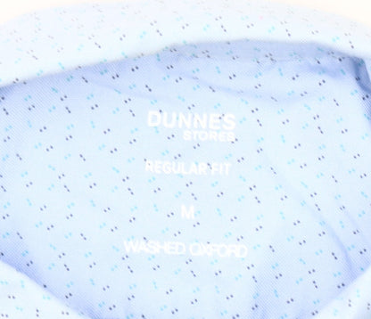Dunnes Stores Men's Blue Regular Fit Oxford Button-Up Shirt M