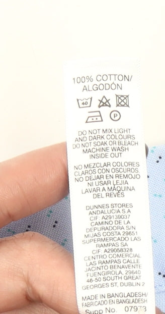 Dunnes Stores Men's Blue Regular Fit Oxford Button-Up Shirt M