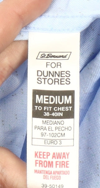 Dunnes Stores Men's Blue Regular Fit Oxford Button-Up Shirt M