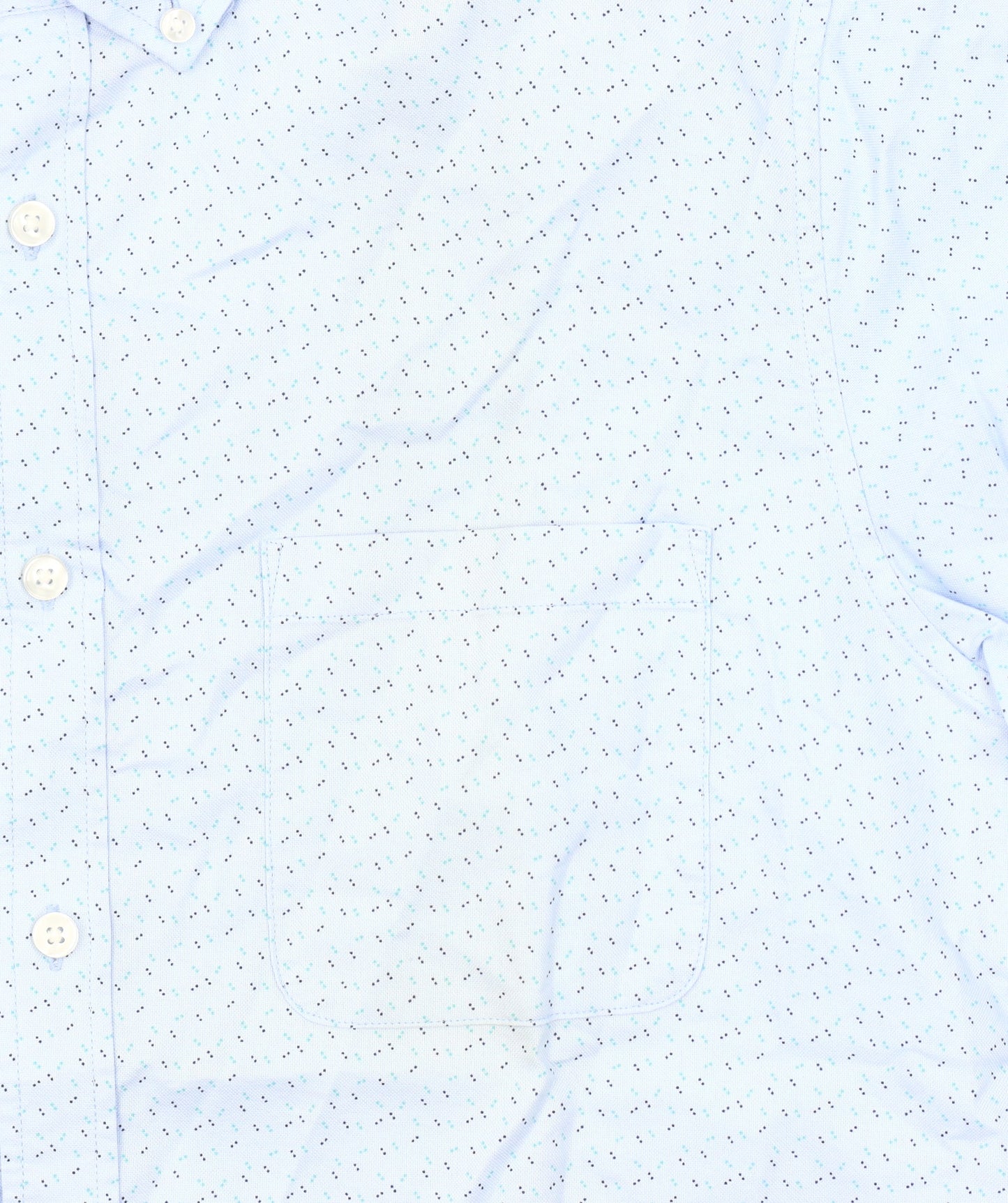 Dunnes Stores Men's Blue Regular Fit Oxford Button-Up Shirt M