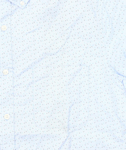 Dunnes Stores Men's Blue Regular Fit Oxford Button-Up Shirt M