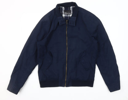 Next Men's Blue Bomber Jacket Size S Cotton Nylon Casual