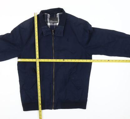 Next Men's Blue Bomber Jacket Size S Cotton Nylon Casual
