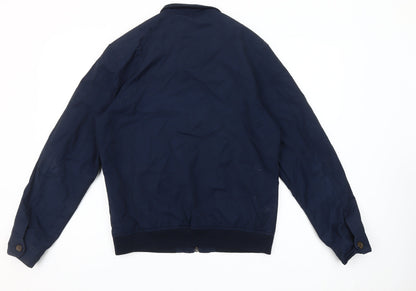 Next Men's Blue Bomber Jacket Size S Cotton Nylon Casual