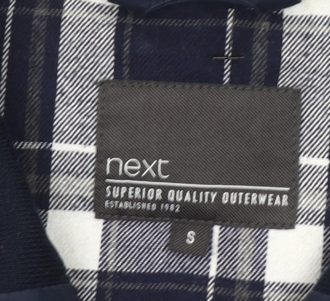 Next Men's Blue Bomber Jacket Size S Cotton Nylon Casual