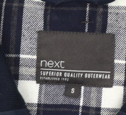 Next Men's Blue Bomber Jacket Size S Cotton Nylon Casual