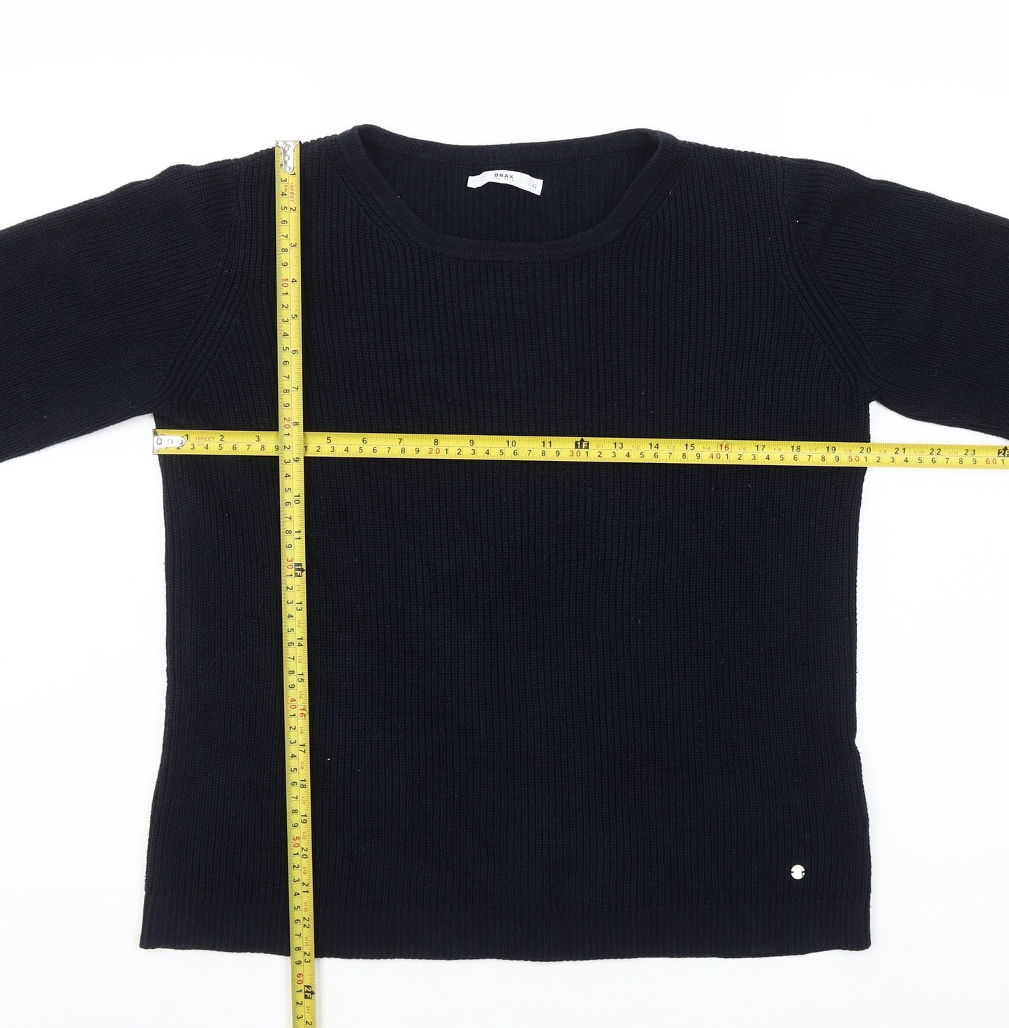 Brax Women Black 3/4 Flared Sleeve Knit Jumper Size 16