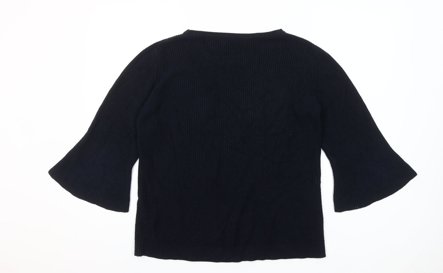Brax Women Black 3/4 Flared Sleeve Knit Jumper Size 16