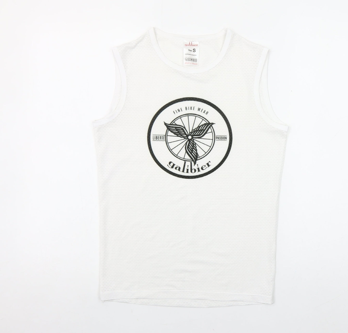 Galibier Womens White Sleeveless Sports Tank Top Size S
