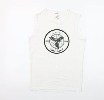 Galibier Womens White Sleeveless Sports Tank Top Size S