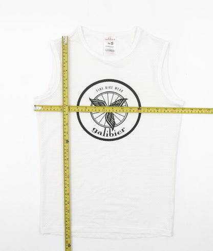 Galibier Womens White Sleeveless Sports Tank Top Size S