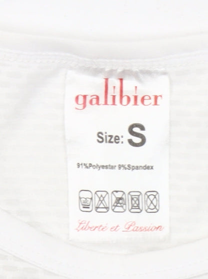 Galibier Womens White Sleeveless Sports Tank Top Size S