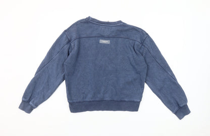 Zara Girls Blue LOVE Paris Graphic Pullover Sweatshirt 11-12 Years
