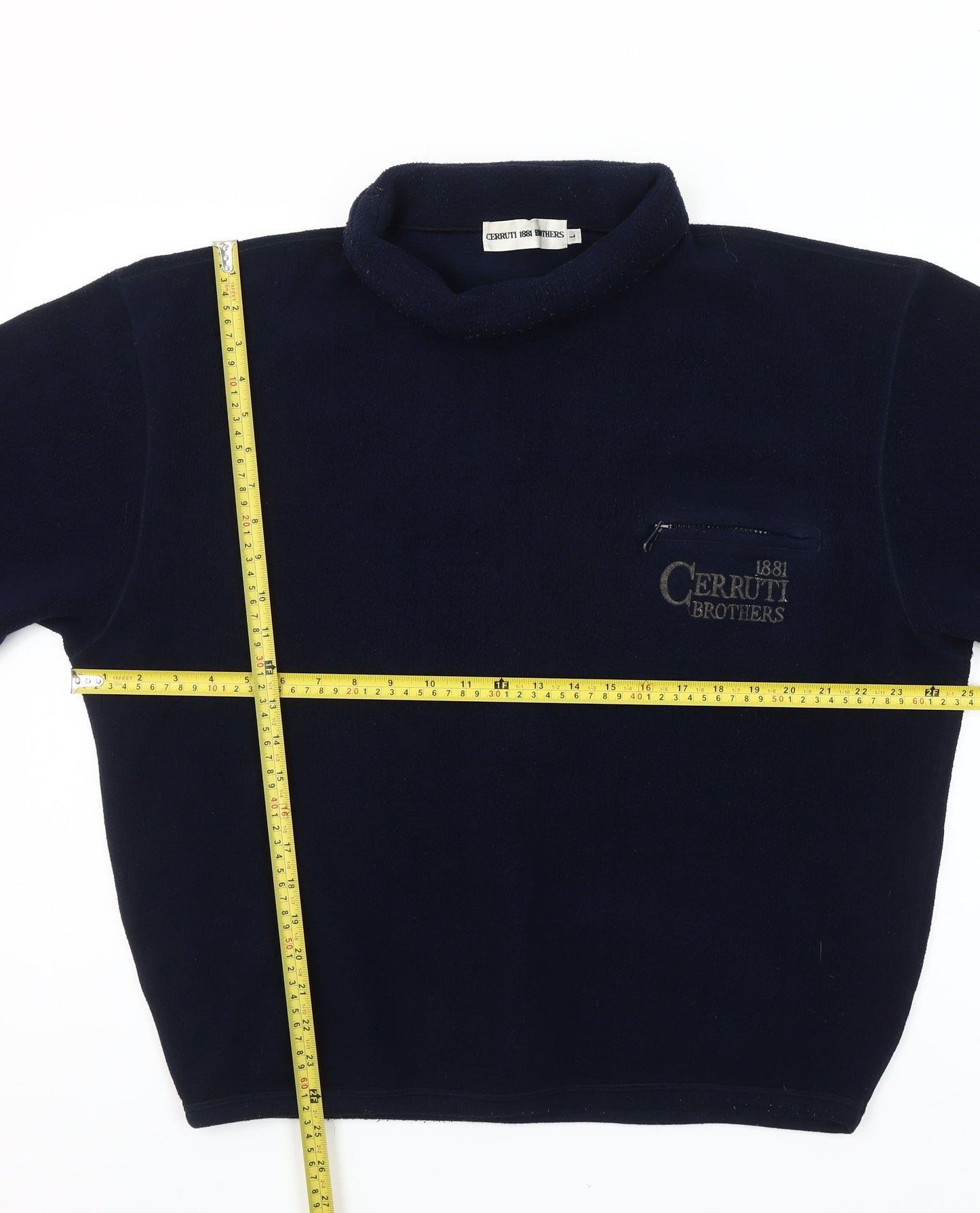 Cerruti 1881 Brothers Navy Fleece Pullover Sweatshirt Women L