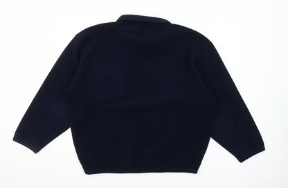 Cerruti 1881 Brothers Navy Fleece Pullover Sweatshirt Women L