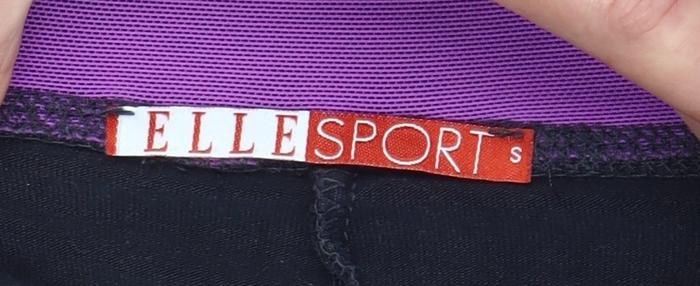 ELLESPORT Womens Black Purple Side Stripe Leggings S Stretch Gym Pants