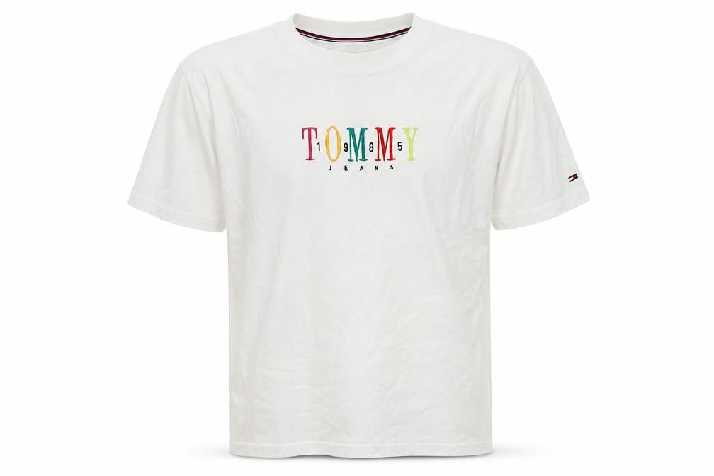 Mens UK Size L Tommy Jeans White  T-Shirt
