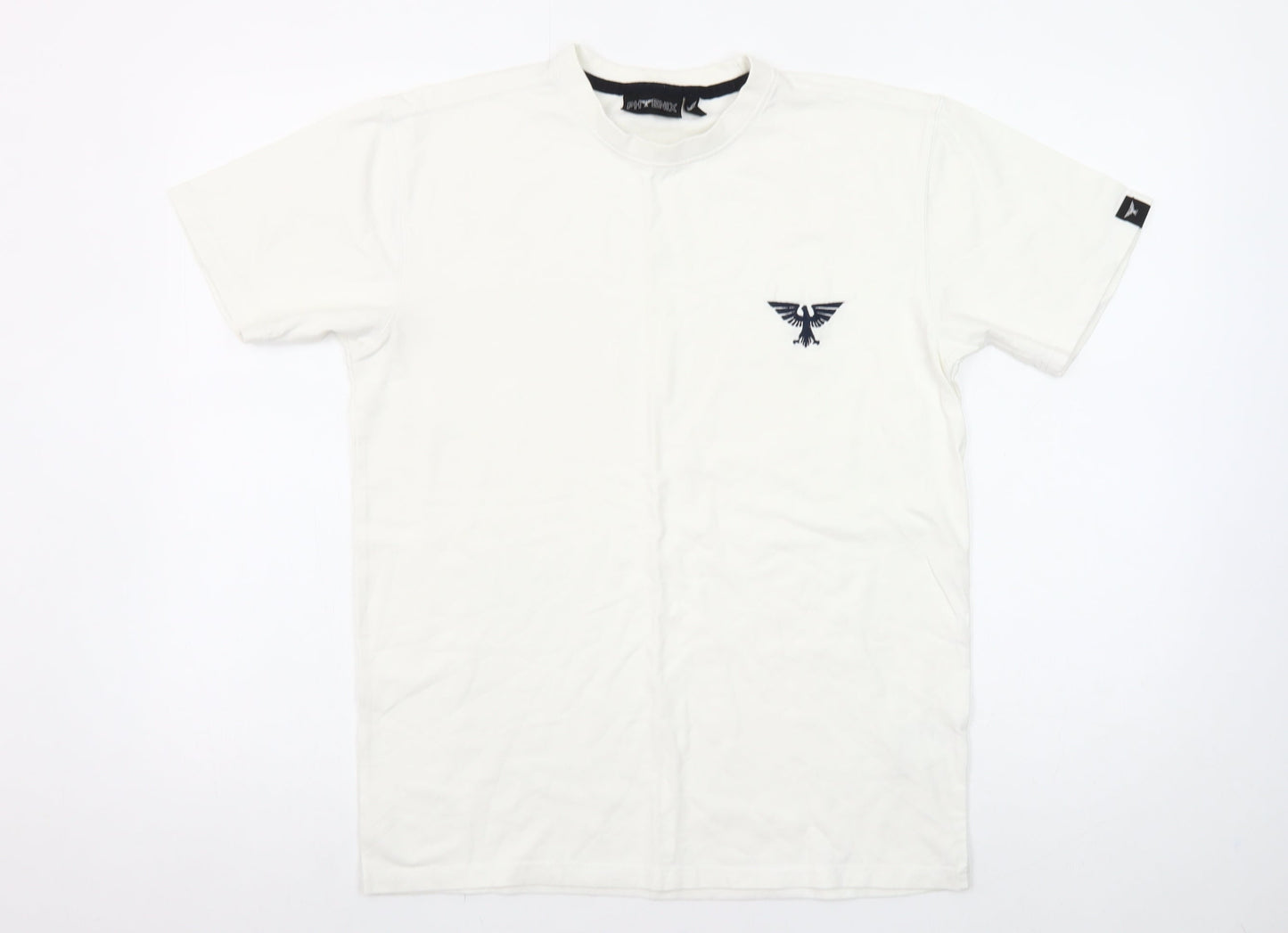 Phenix Men’s White Cotton Stretch Crew Neck Logo T-Shirt Size M