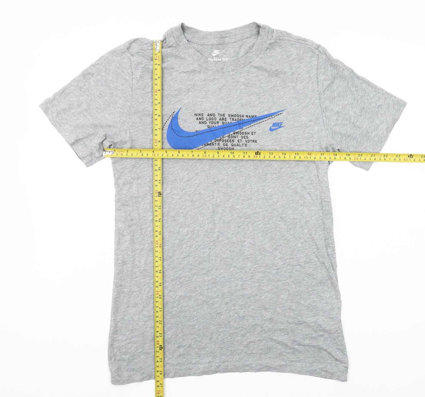 Nike Men's Grey Small Graphic Print Crew Neck T-Shirt