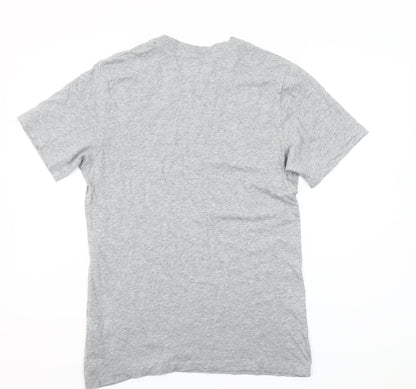 Nike Men's Grey Small Graphic Print Crew Neck T-Shirt