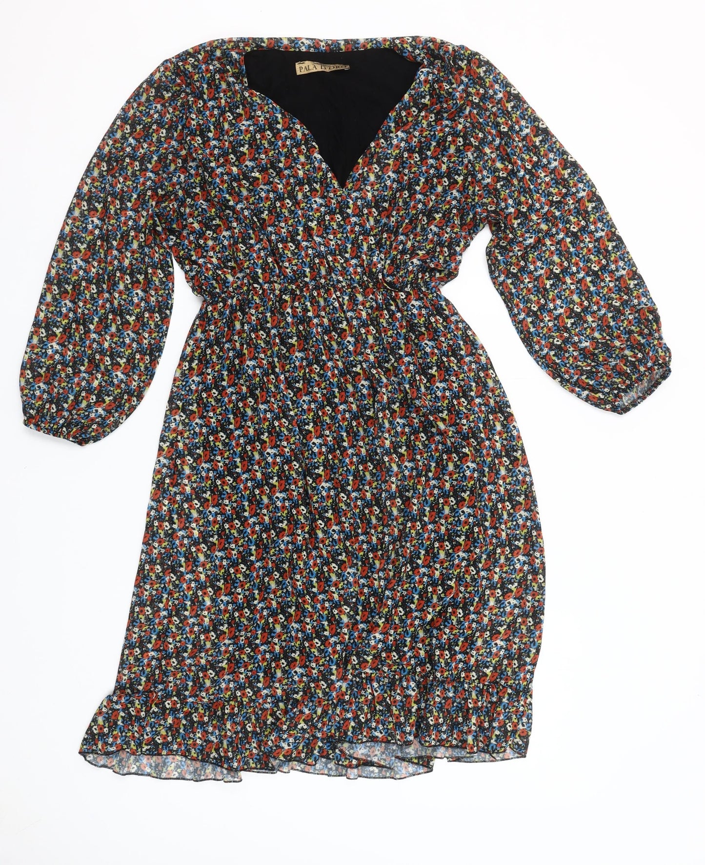 Pala D'Oro Women's Multicoloured Floral Fit & Flare Dress S