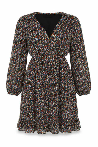 Pala D'Oro Women's Multicoloured Floral Fit & Flare Dress S