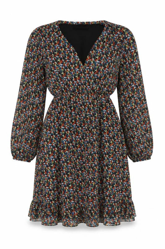 Pala D'Oro Women's Multicoloured Floral Fit & Flare Dress S