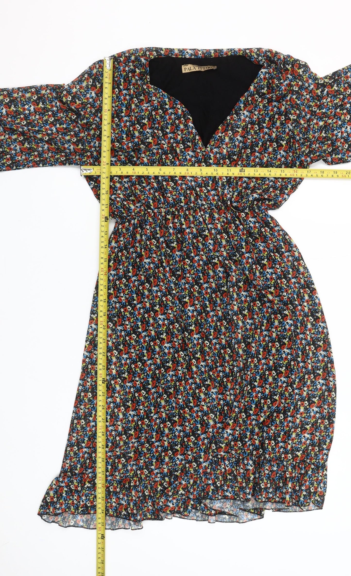 Pala D'Oro Women's Multicoloured Floral Fit & Flare Dress S
