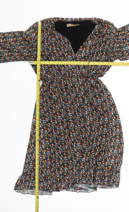 Pala D'Oro Women's Multicoloured Floral Fit & Flare Dress S