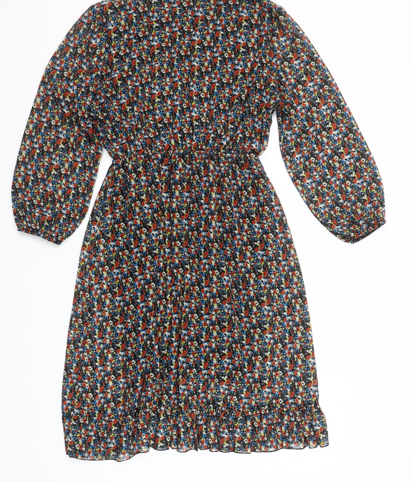 Pala D'Oro Women's Multicoloured Floral Fit & Flare Dress S
