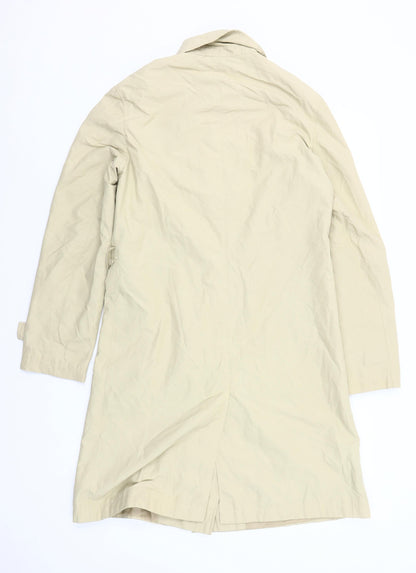 Autonomy Womens Beige Trench Coat Size 10 Classic Mid-Length Cotton Blend