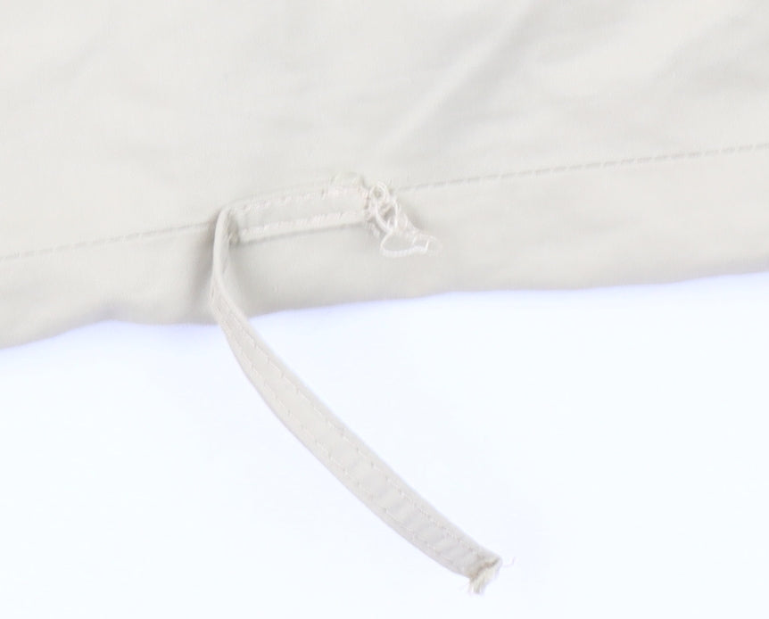 Autonomy Womens Beige Trench Coat Size 10 Classic Mid-Length Cotton Blend