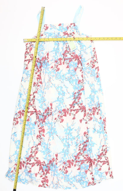 Carolyn Donnelly Eclectic Women’s Multicoloured Floral Cotton A-Line Midi Dress Size S