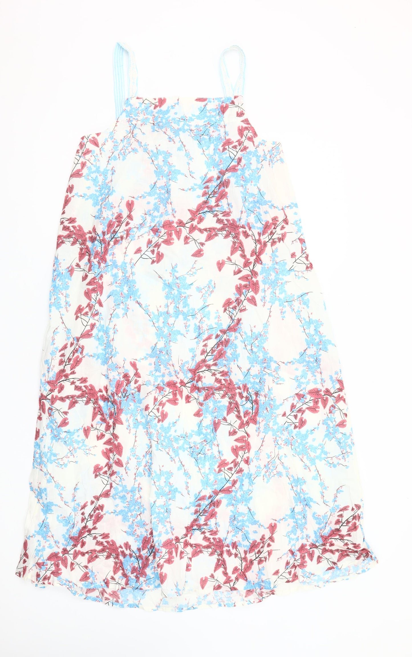 Carolyn Donnelly Eclectic Women’s Multicoloured Floral Cotton A-Line Midi Dress Size S