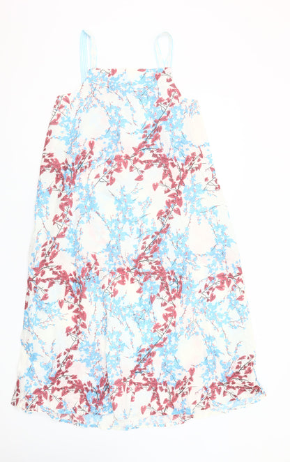 Carolyn Donnelly Eclectic Women’s Multicoloured Floral Cotton A-Line Midi Dress Size S